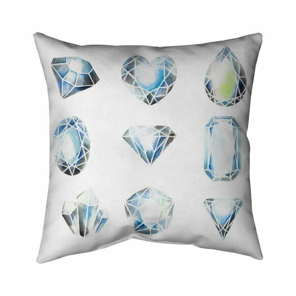 Begin Home Decor 26 x 26 in. Crystals-Double Sided Print Indoor Pillow 5541-2626-MN1